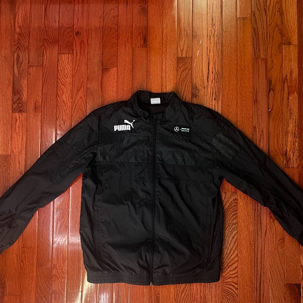 Puma x Mercedes Benz Black Windbreaker Jacket for Men